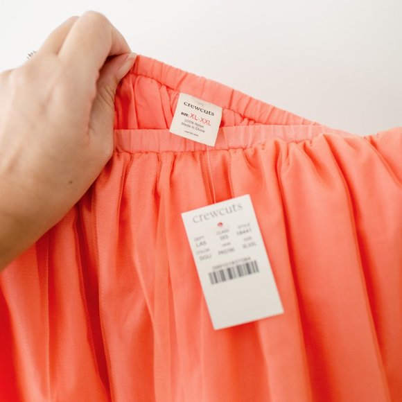 J Crew Crewcuts Peach Apricot Tulle Skirt Girls XL - Picture 6 of 6
